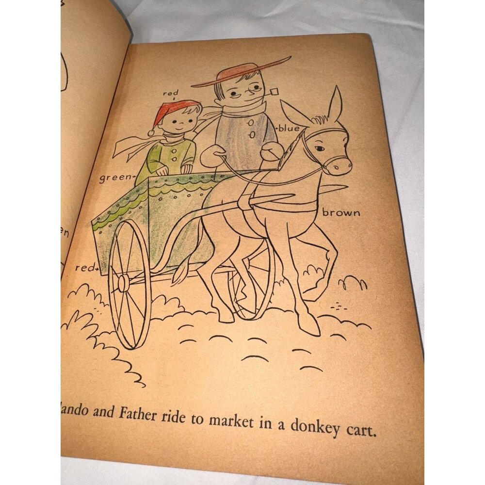 Vintage 1950s Children Of Other Lands Coloring & Activity Book By Whitman - Picture 13 of 16